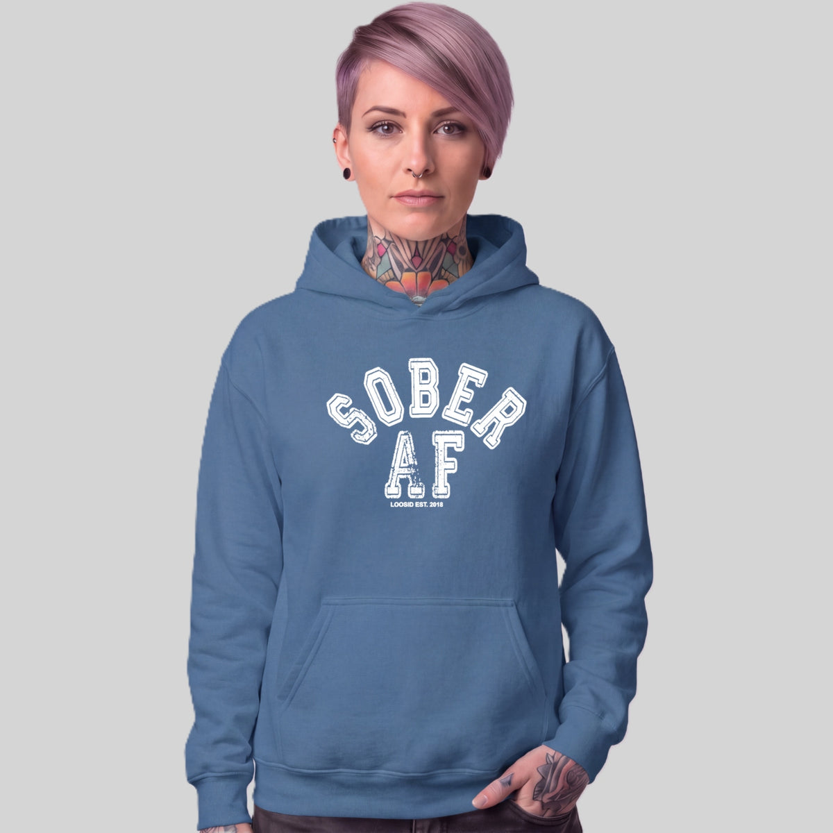 Recovery Hoodie | Women's Sober AF Collegiate