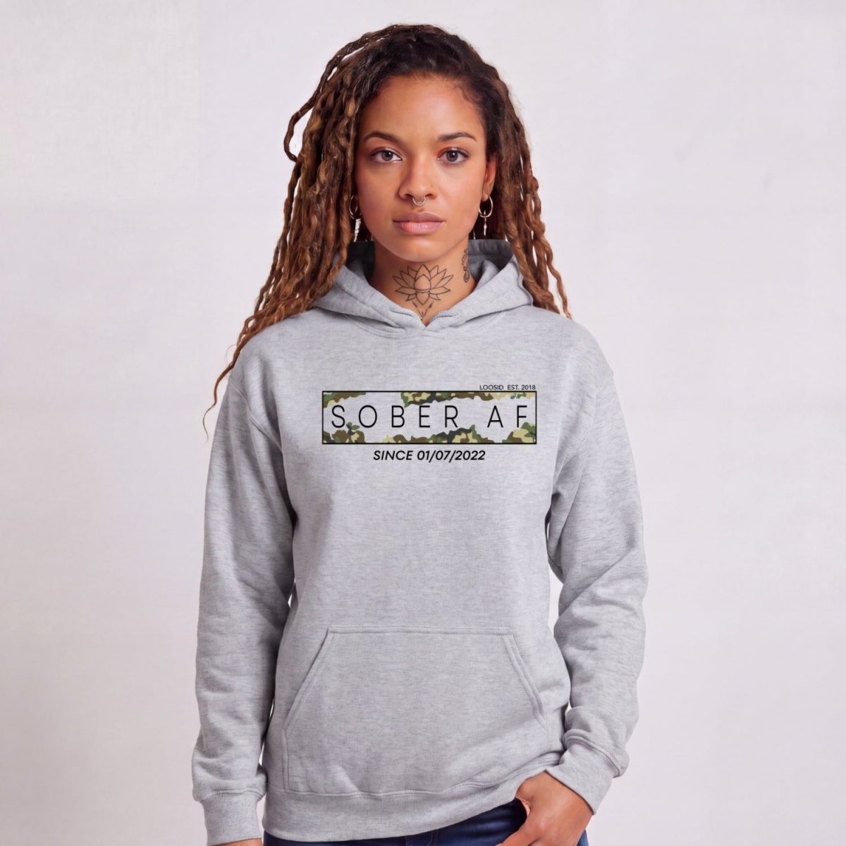 Recovery Hoodie | Unisex Sober AF Camo