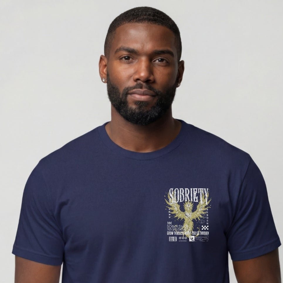 Sober T Shirt | Men's Phoenix Sobriety Reborn Limited-Edition