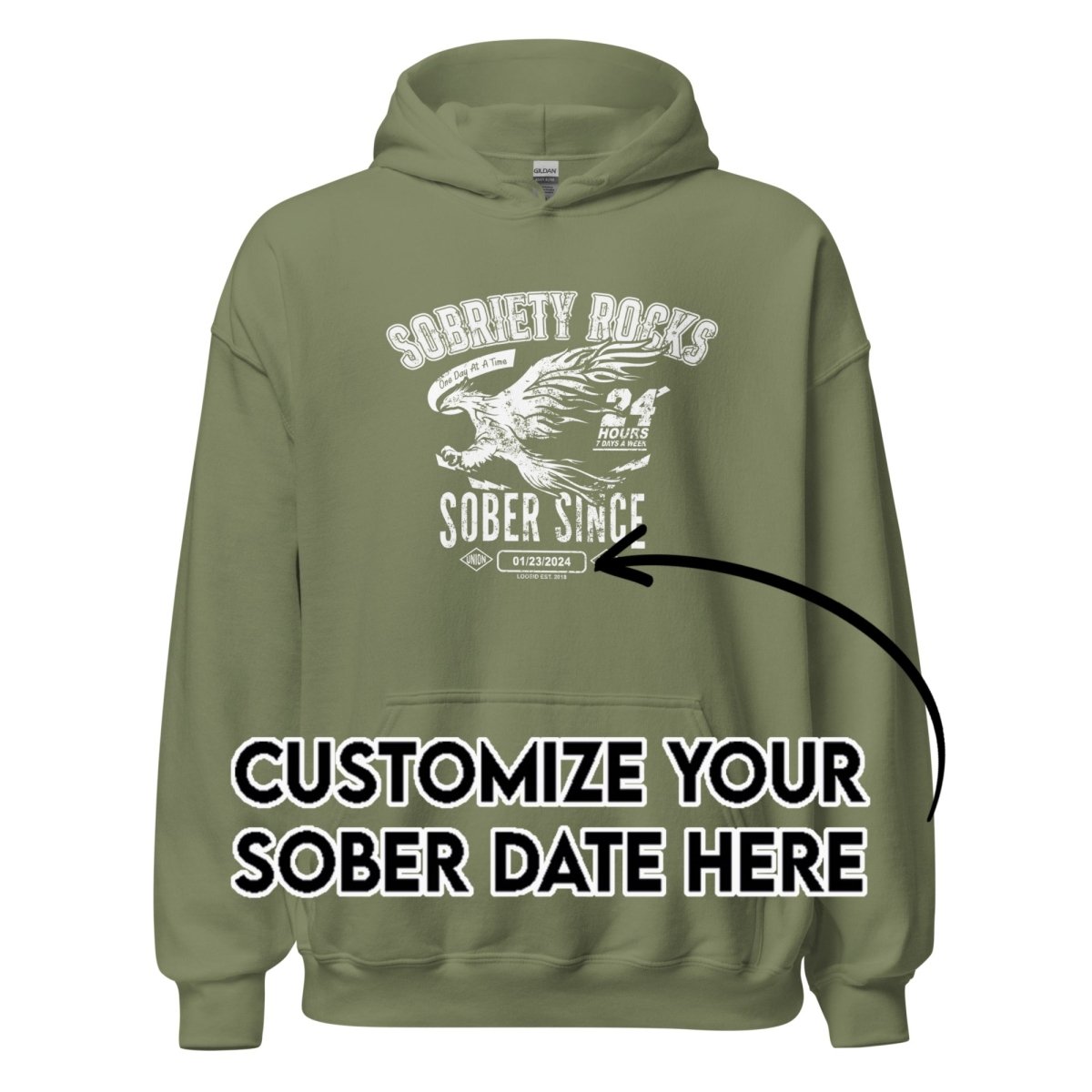 Recovery Hoodie | Men's Sobriety Rocks