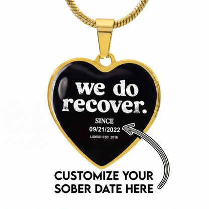 Sobriety Gift | We Do Recover Heart Sober Jewelry