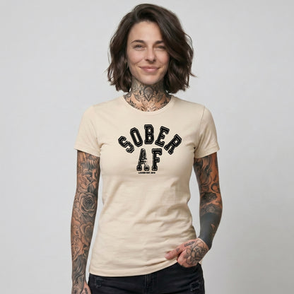 Sober T Shirt | Women's Sober AF Collegiate