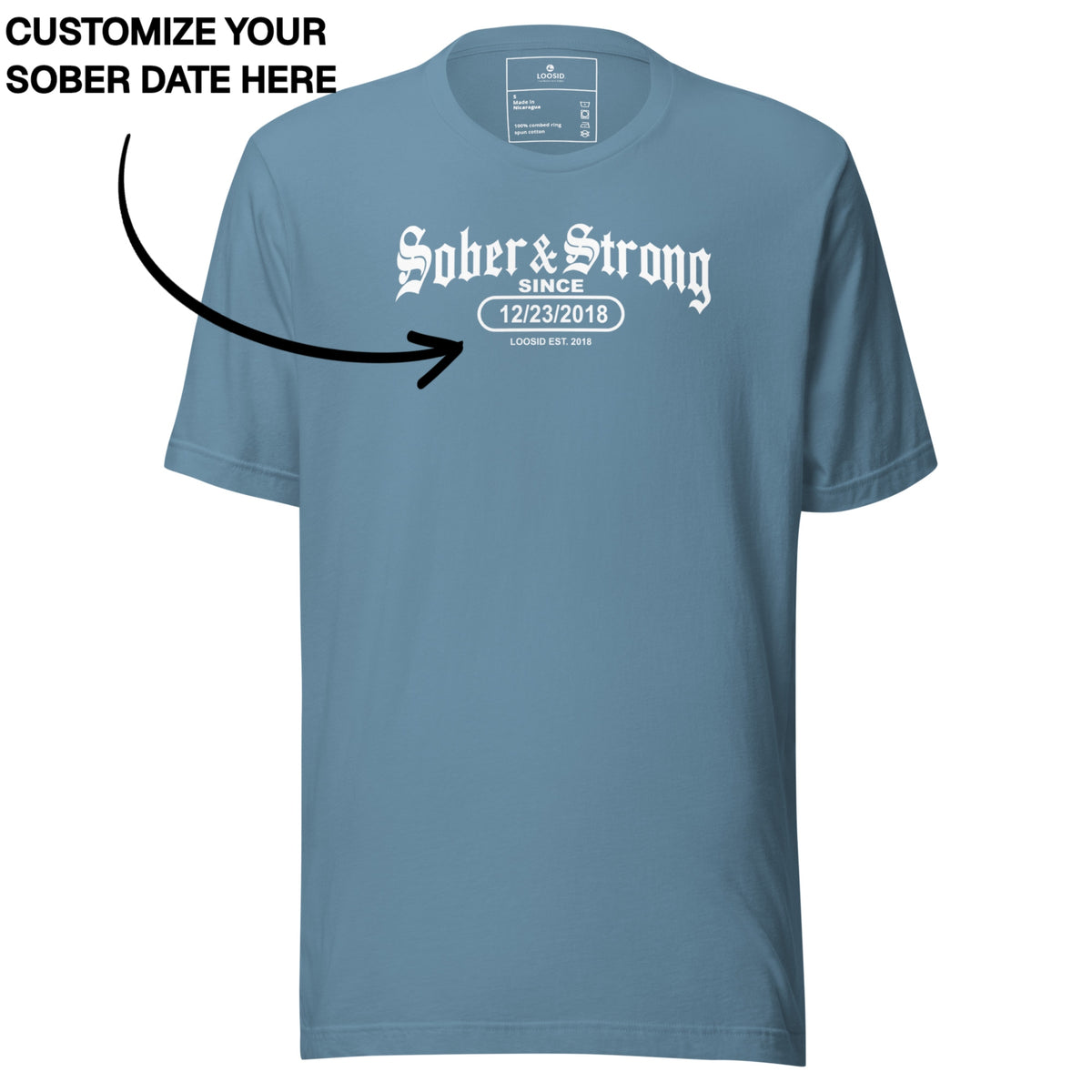Sober T Shirt | Men's Old School Sober & Strong