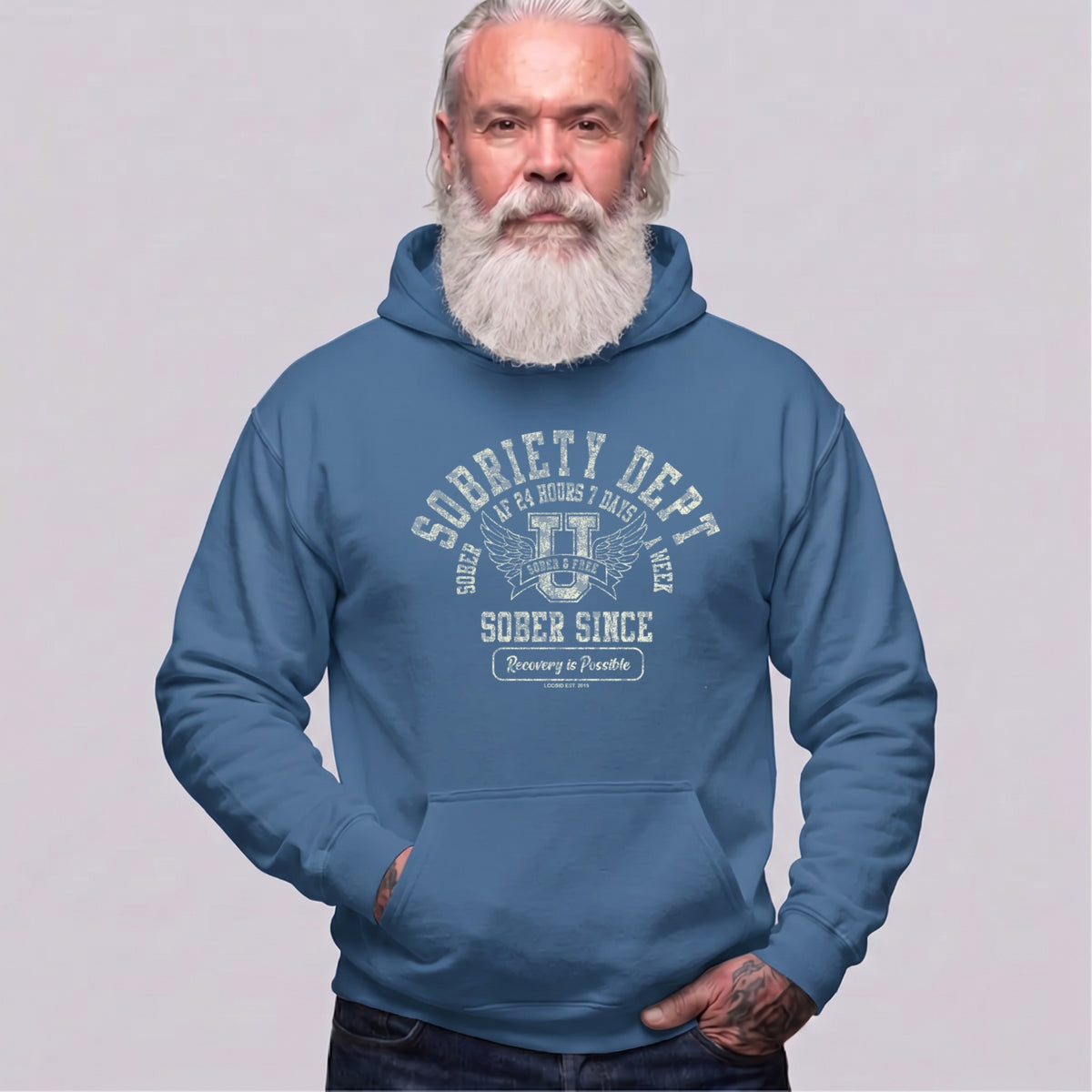 Recovery Hoodie | Men's Sobriety Dept 24/7