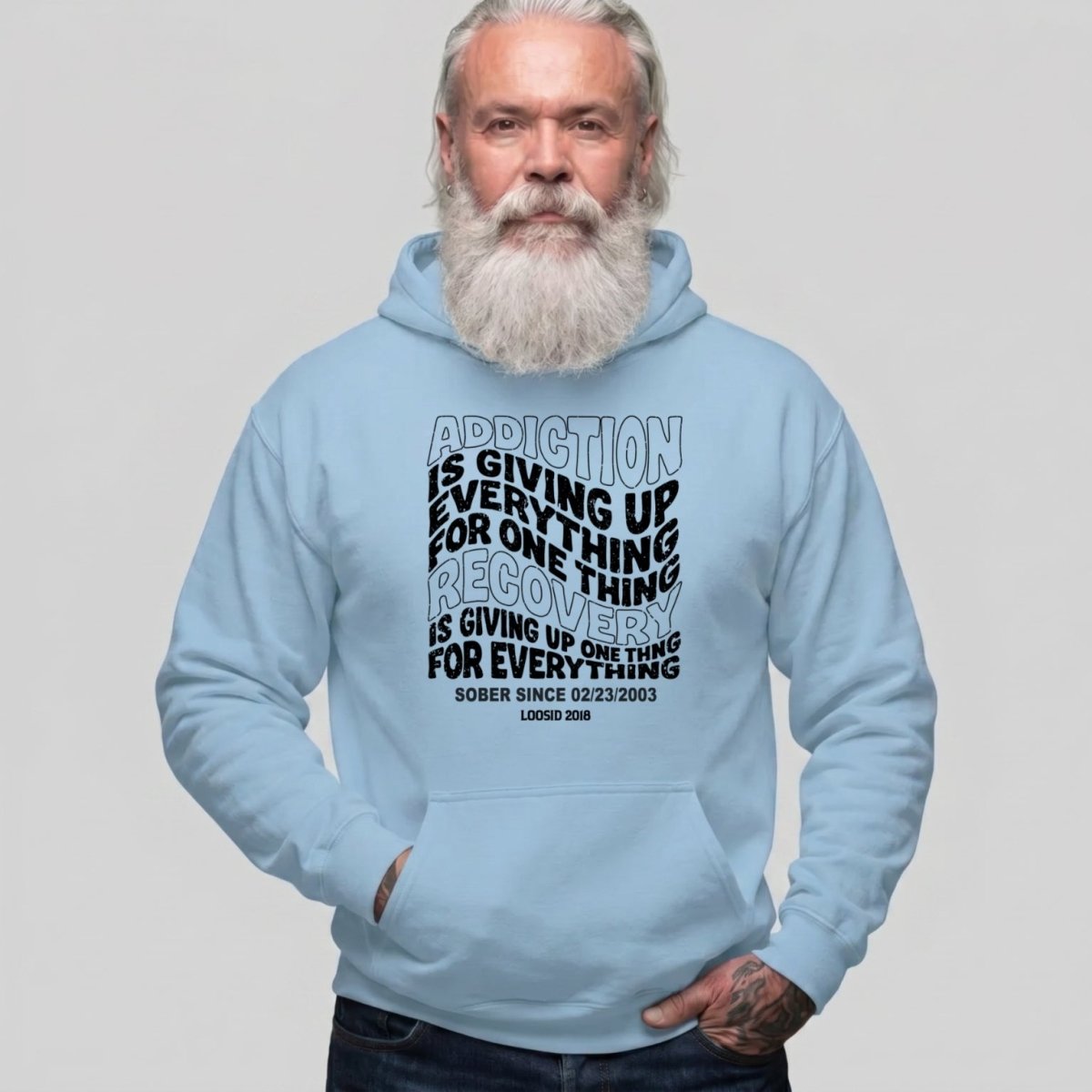 Recovery Hoodie | Men's Addiction is Giving up