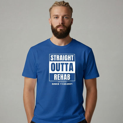 Sober T Shirt | Men's Straight Outta Rehab Tee