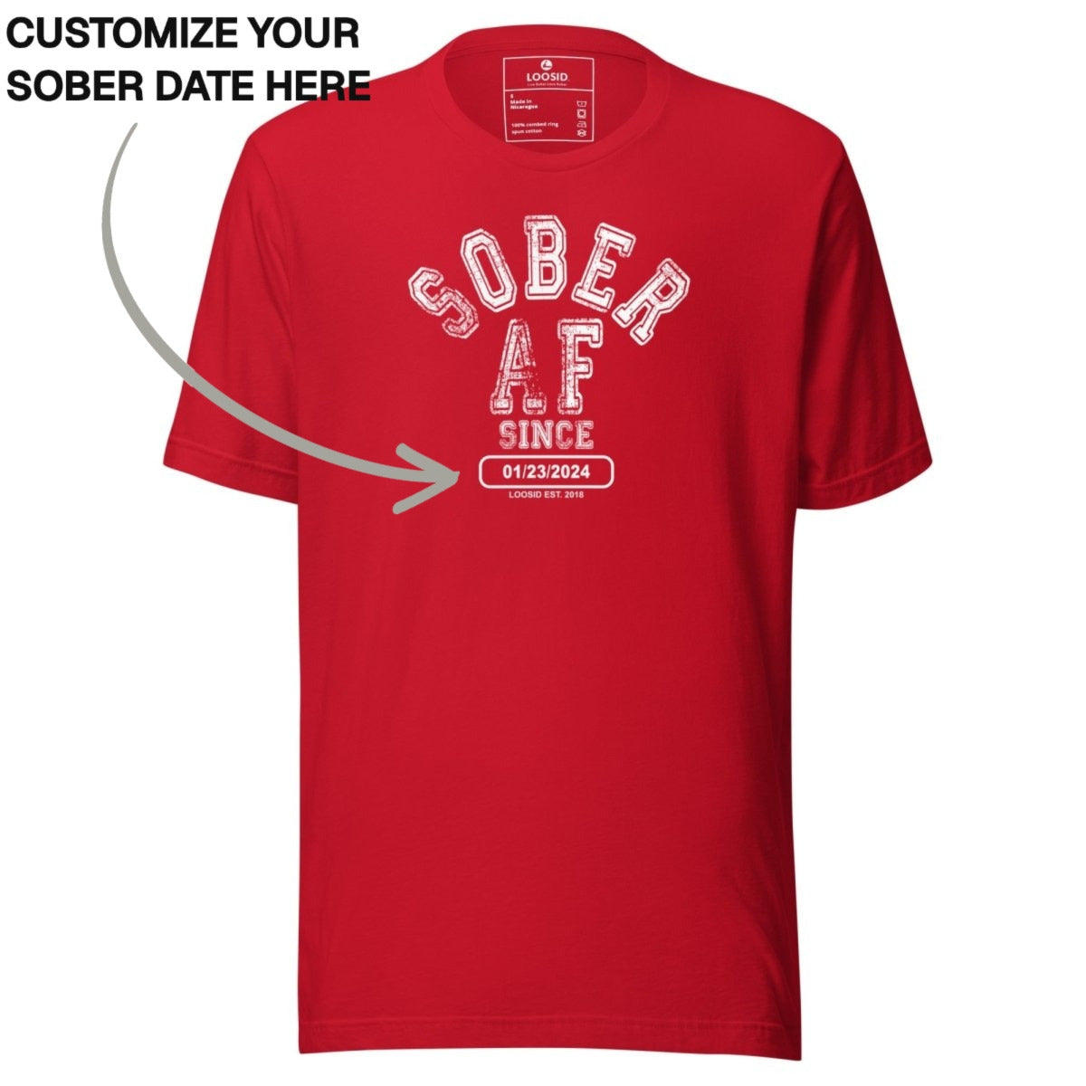 Sober T Shirt | Men's Sober AF Collegiate
