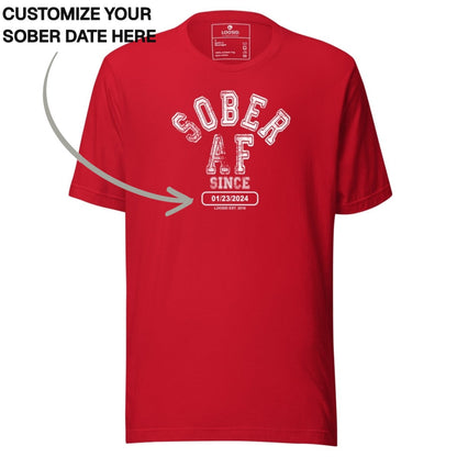 Sober T Shirt | Men's Sober AF Collegiate
