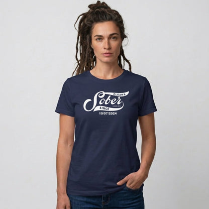 Sober T Shirt | Women's Sober Since Top with Personalized Date