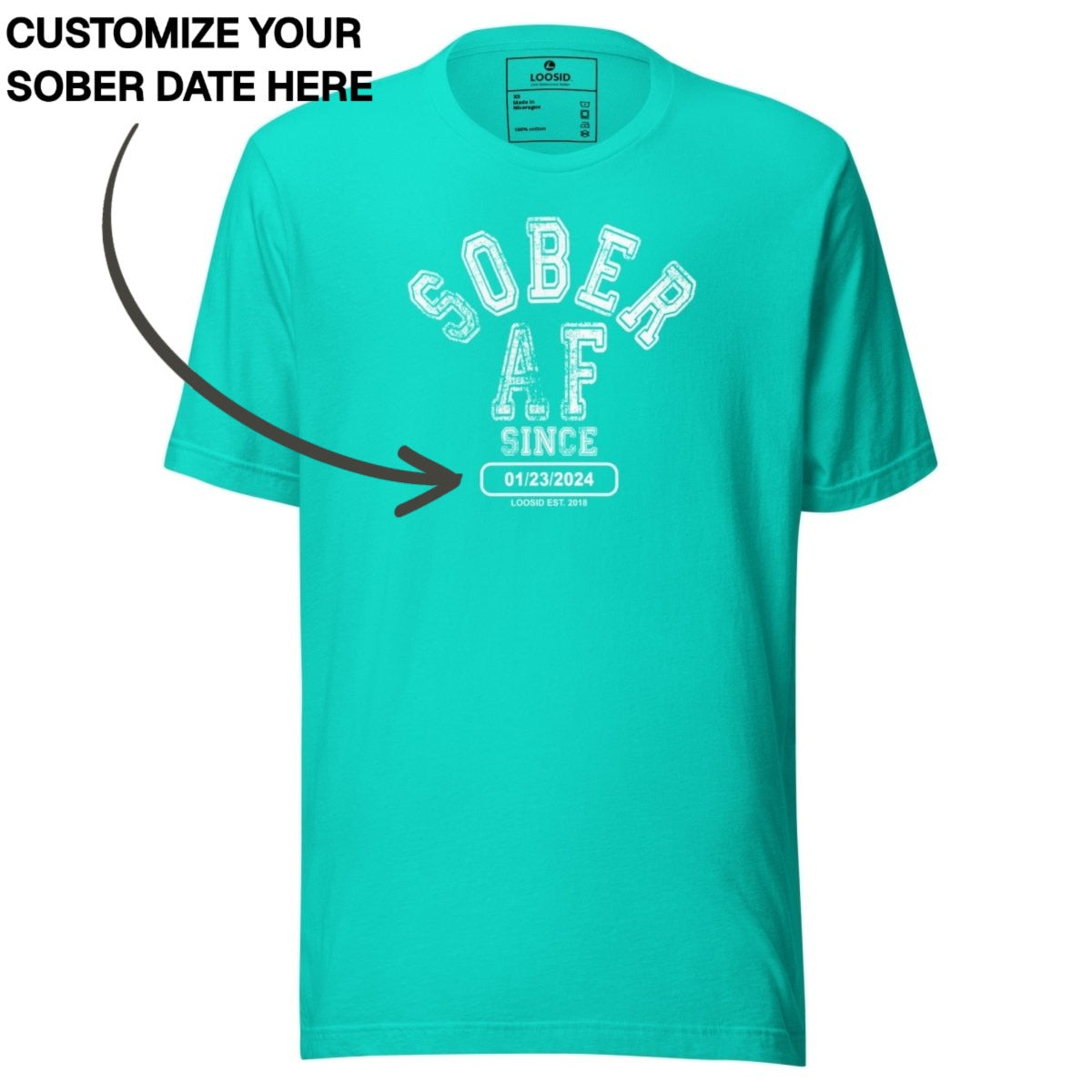Sober T Shirt | Men's Sober AF Collegiate