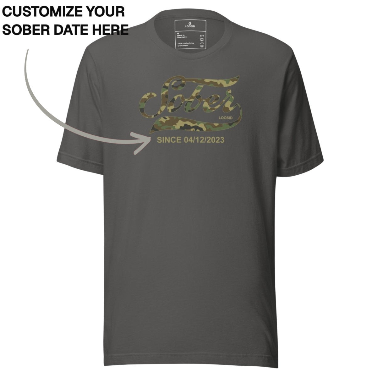 Sober T Shirt | Men's Sober Since Camo