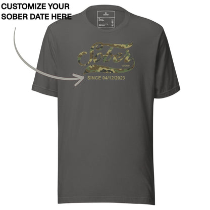 Sober T Shirt | Men's Sober Since Camo