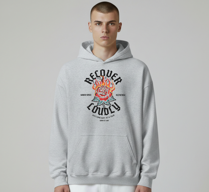 Recovery Hoodie | Recover Loudly Custom Sobriety Date Unisex Hoodie