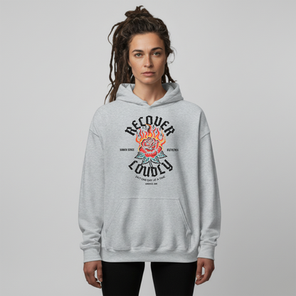 Recovery Hoodie | Recover Loudly Custom Sobriety Date Unisex Hoodie