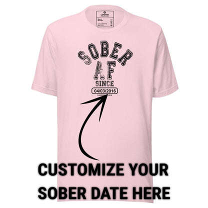 Sober T Shirt | Women's Sober AF Collegiate