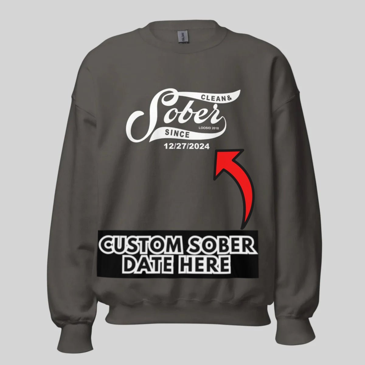 Sober Since Recovery Hoodie featuring the design (view 11)