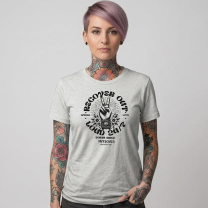 Recover Out Loud Women's Personalized Sober T Shirt