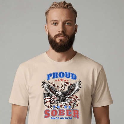 Sober T Shirt | Men's Proud To Be Sober Tee
