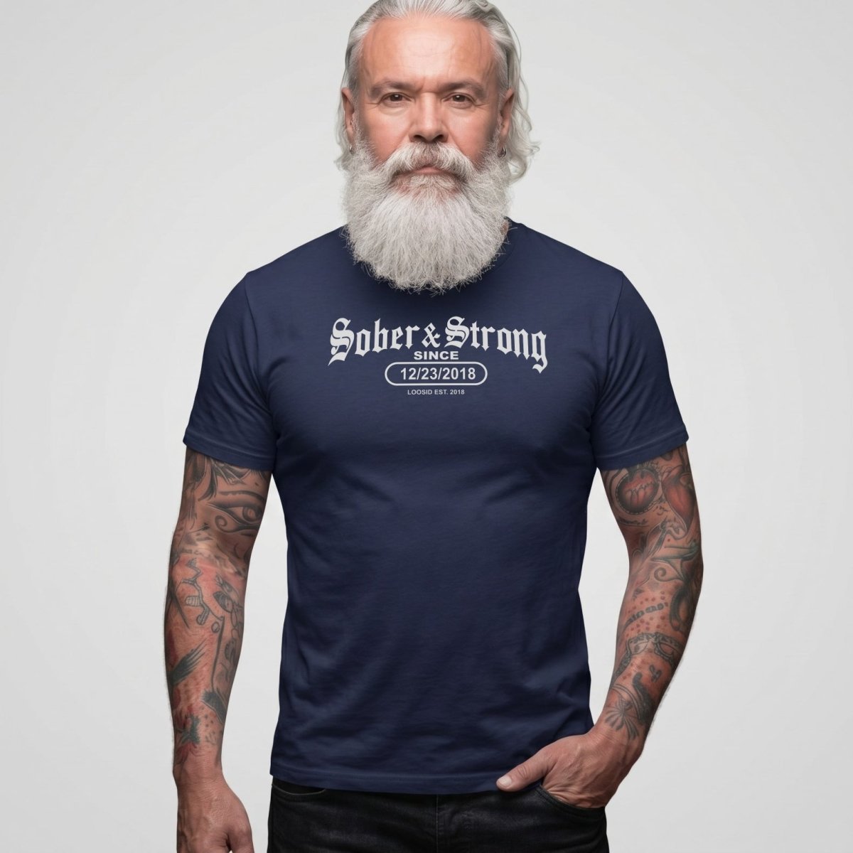 Sober T Shirt | Men's Old School Sober & Strong Tee