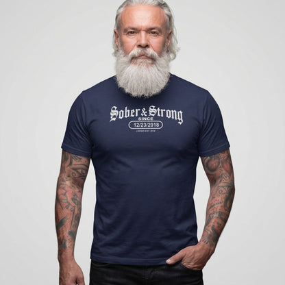 Sober T Shirt | Men's Old School Sober & Strong Tee