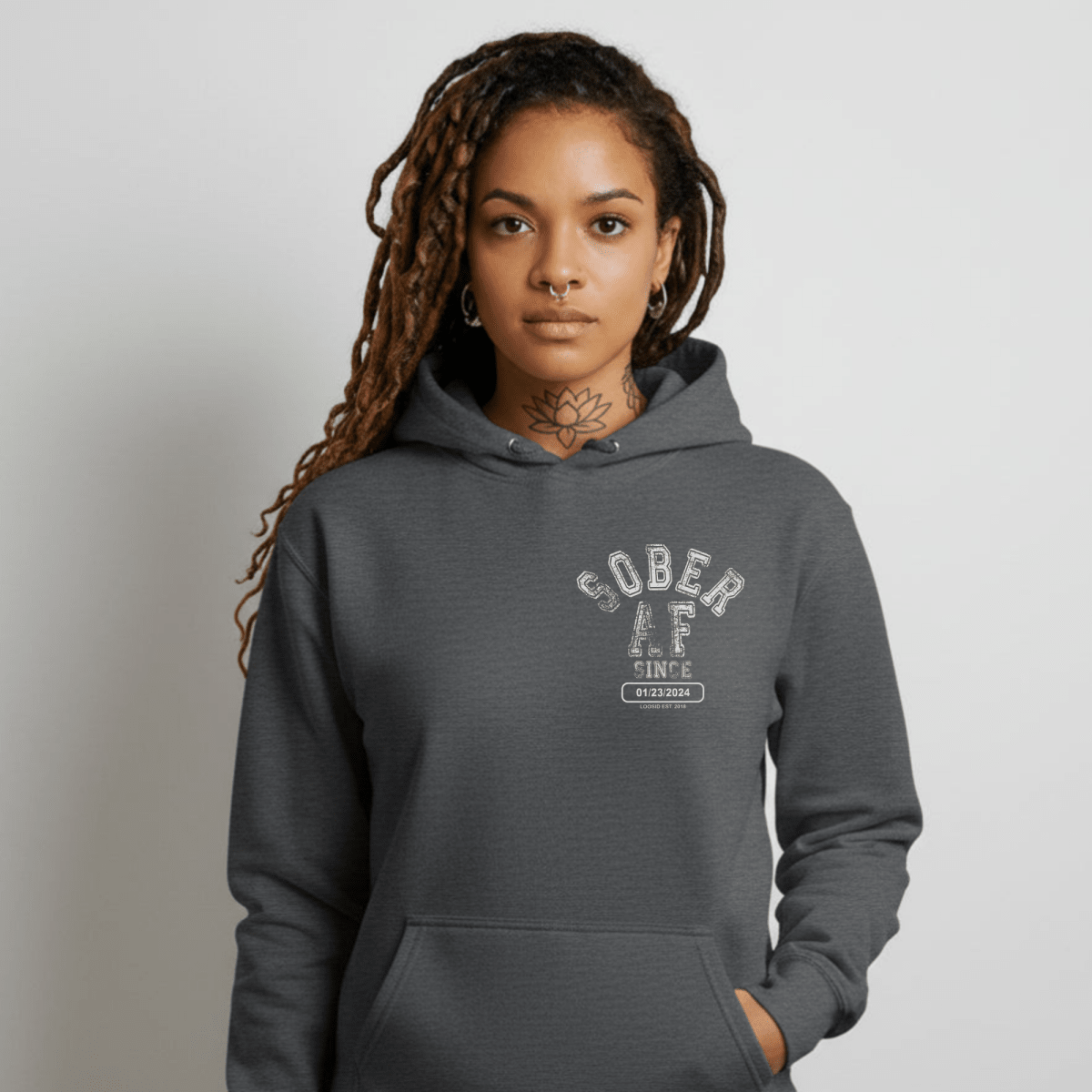 motivational sober apparel recovery hoodie