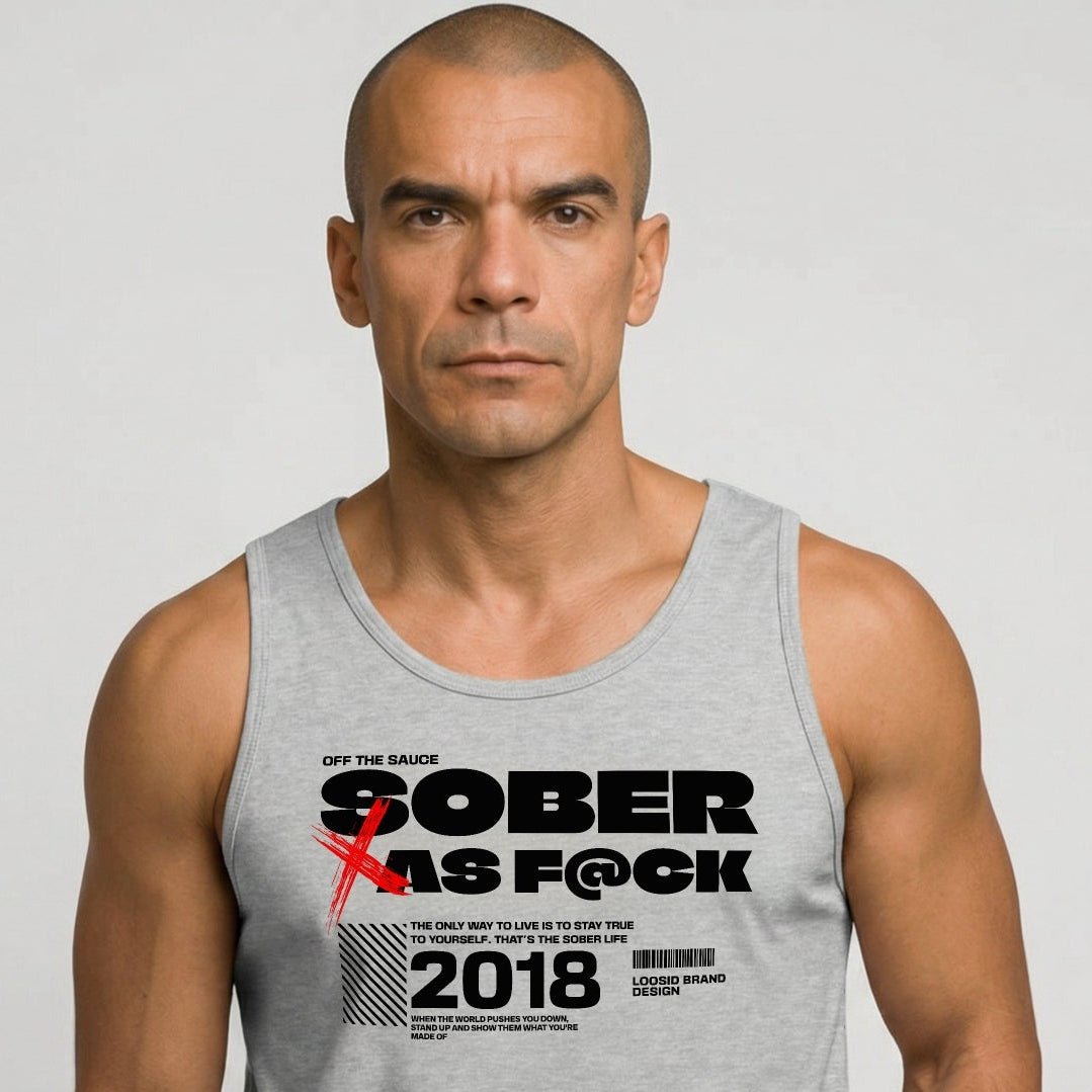 Sober as F*ck Sober Tank Top lifestyle view (view 15)