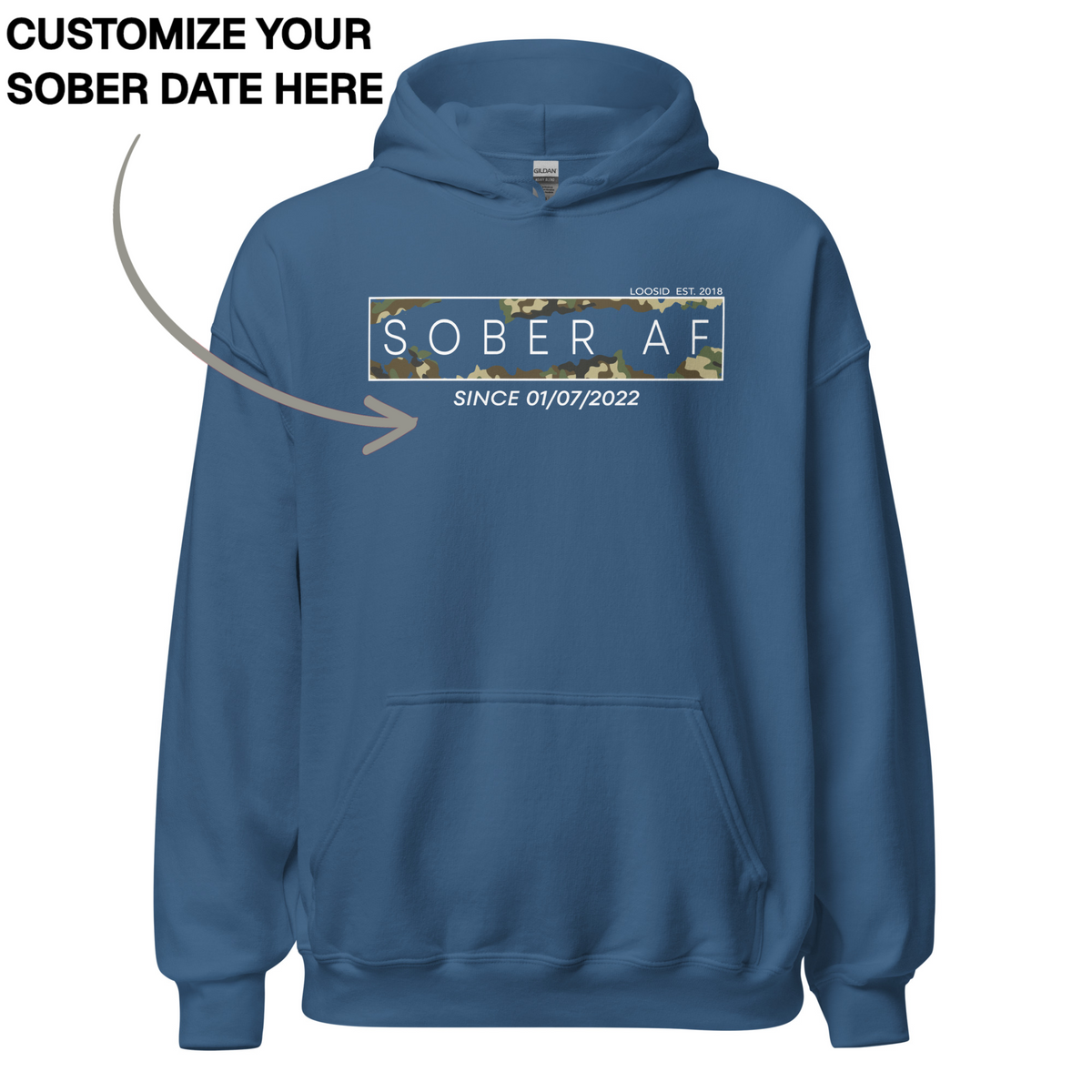 Recovery Hoodie | Men's Sober AF Camo