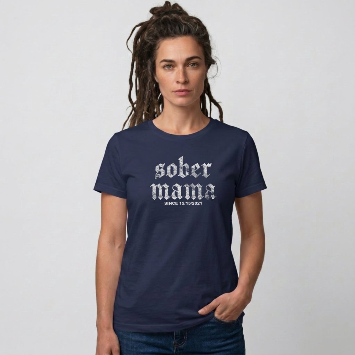 Sober Mama Women's Personalized Sober T Shirt