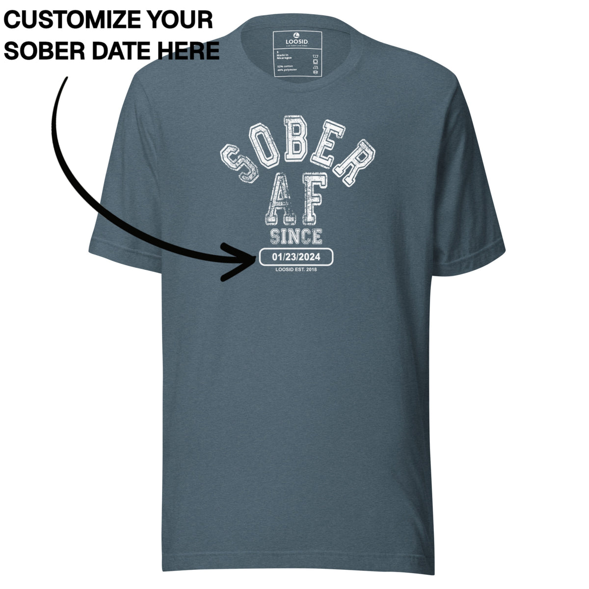 Sober T Shirt | Women's Sober AF Collegiate