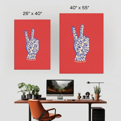 Sobriety Art | Peace and Sober Canvas Wall Art