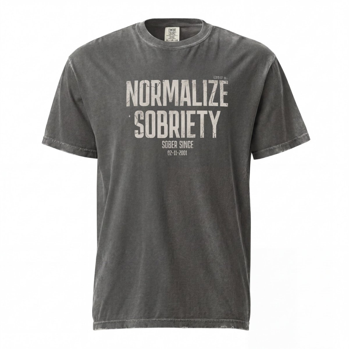 Sober T Shirt | Men's Washed Normalize Sobriety Garment-Dyed Tee