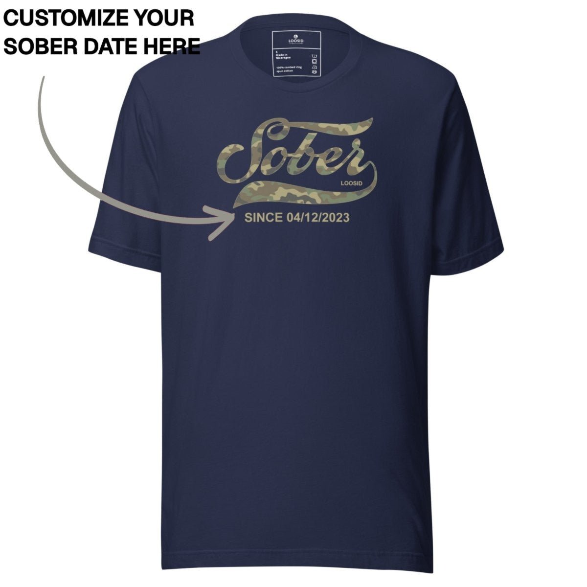Sober T Shirt | Men's Sober Since Camo