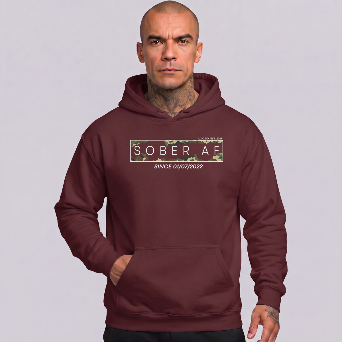Recovery Hoodie | Men's Sober AF Camo