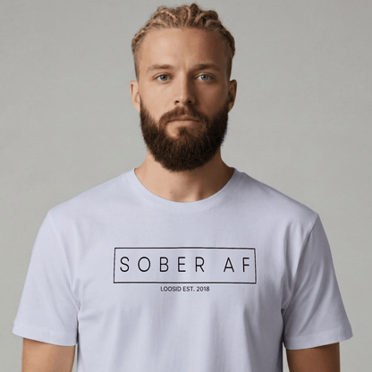 Sober T Shirt | Sober AF Men's Tee for Strength and Recovery