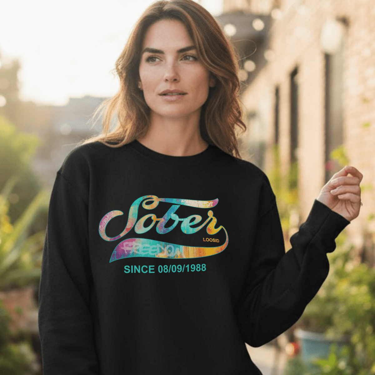 Women’s Recovery Sweatshirt w/ Personalized Sobriety Date