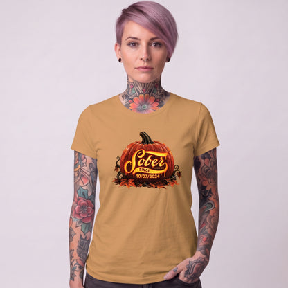 Sober T Shirt | Women's Sober Since Pumpkin
