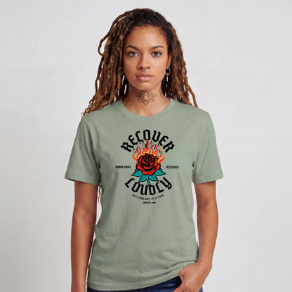 Sober T Shirt | Women's Recover Loudly Tee