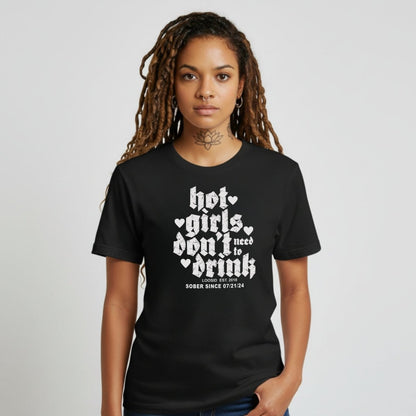 Hot Girls Don't Drink Sober T Shirt packaging detail (view 8)
