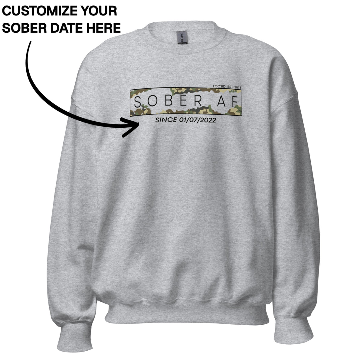 Sober Sweatshirt | Men's Sober AF Camo