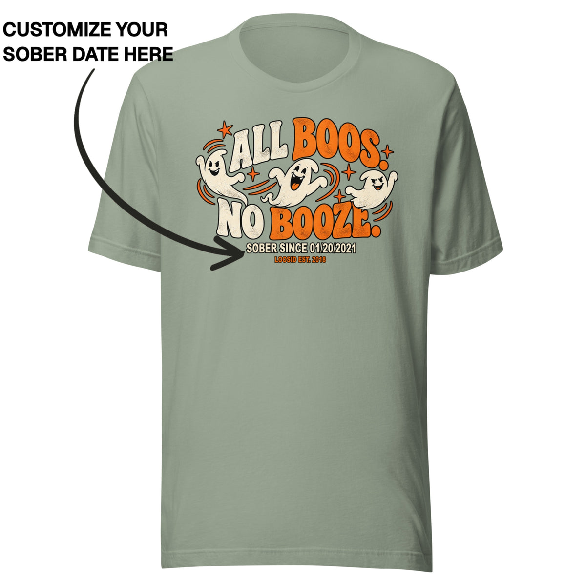Sober T Shirt | Women's All Boos No Booze