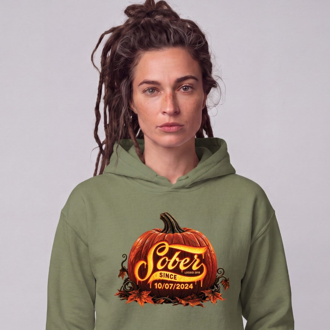 Recovery Hoodie | Women's Sober Since Pumpkin