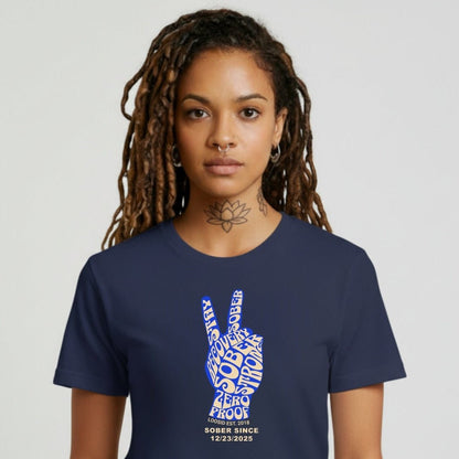 Peace & Sober Sober T Shirt back view (view 7)