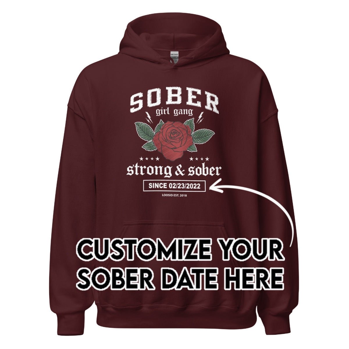 Recovery Hoodie | Women's Sober Girl Gang Strong & Sober