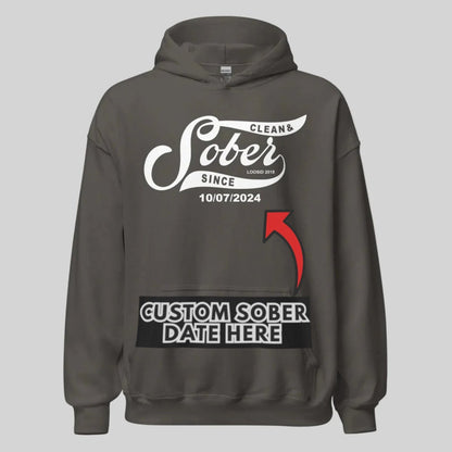 Recovery Hoodie | Women's Sober Since Hoodie with Custom Sober Date