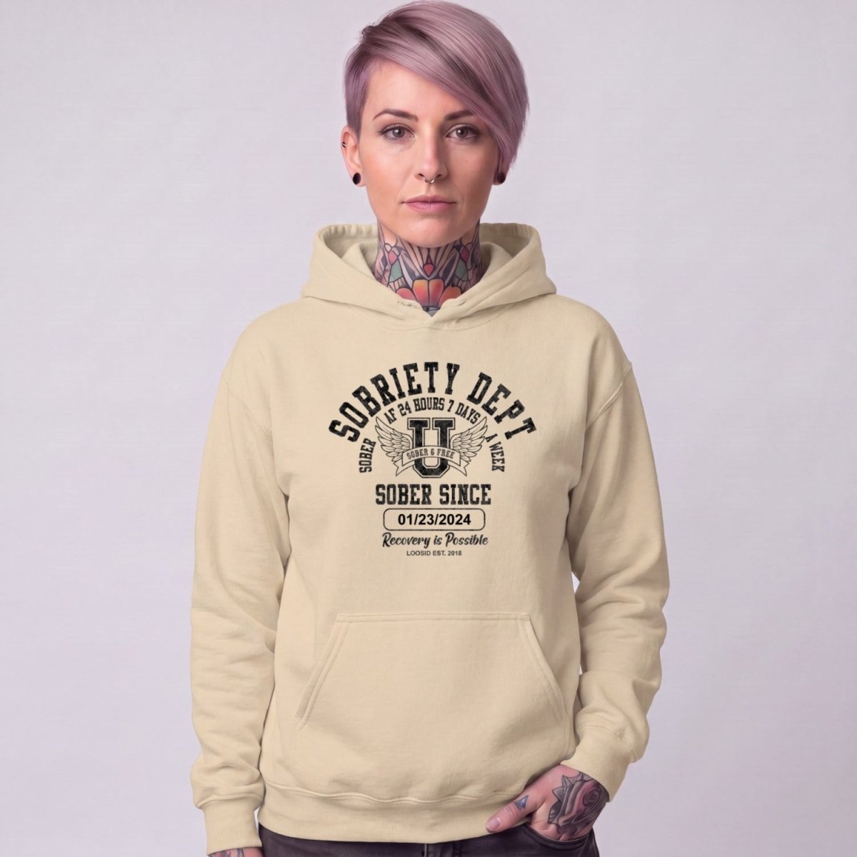 Recovery Hoodie | Unisex Sobriety Dept