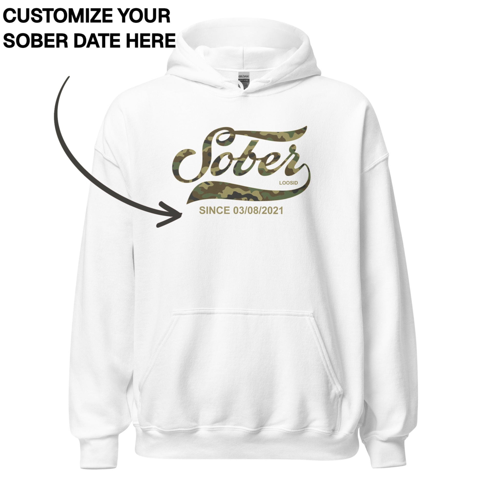 Recovery Hoodie | Men's Sober Since Camo