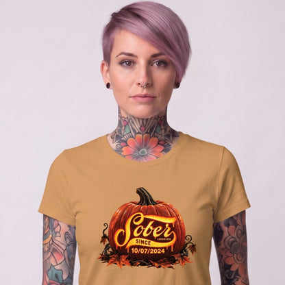 Sober T Shirt | Women's Sober Since Pumpkin