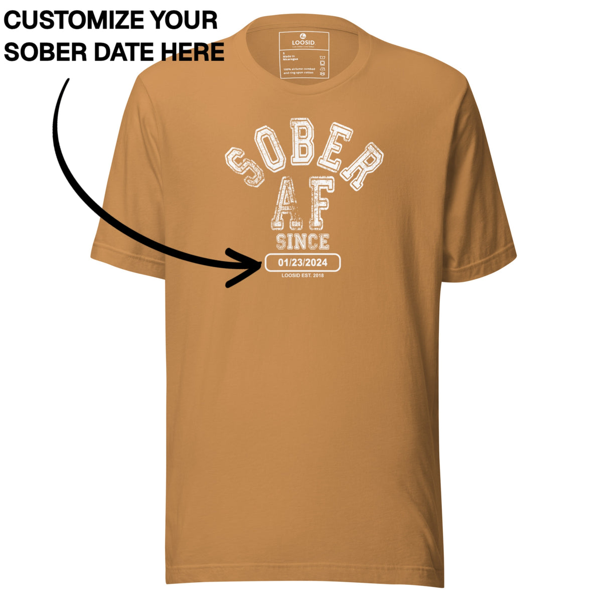 Sober T Shirt | Women's Sober AF Collegiate
