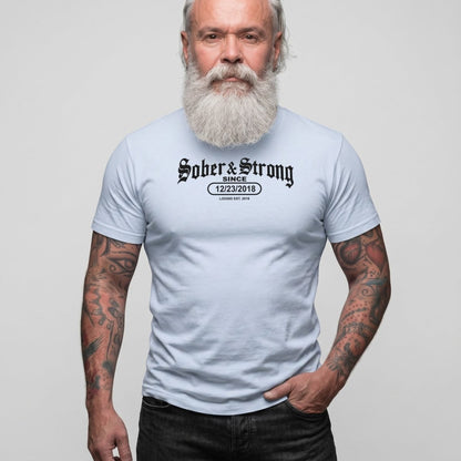 Sober T Shirt | Men's Old School Sober & Strong Tee