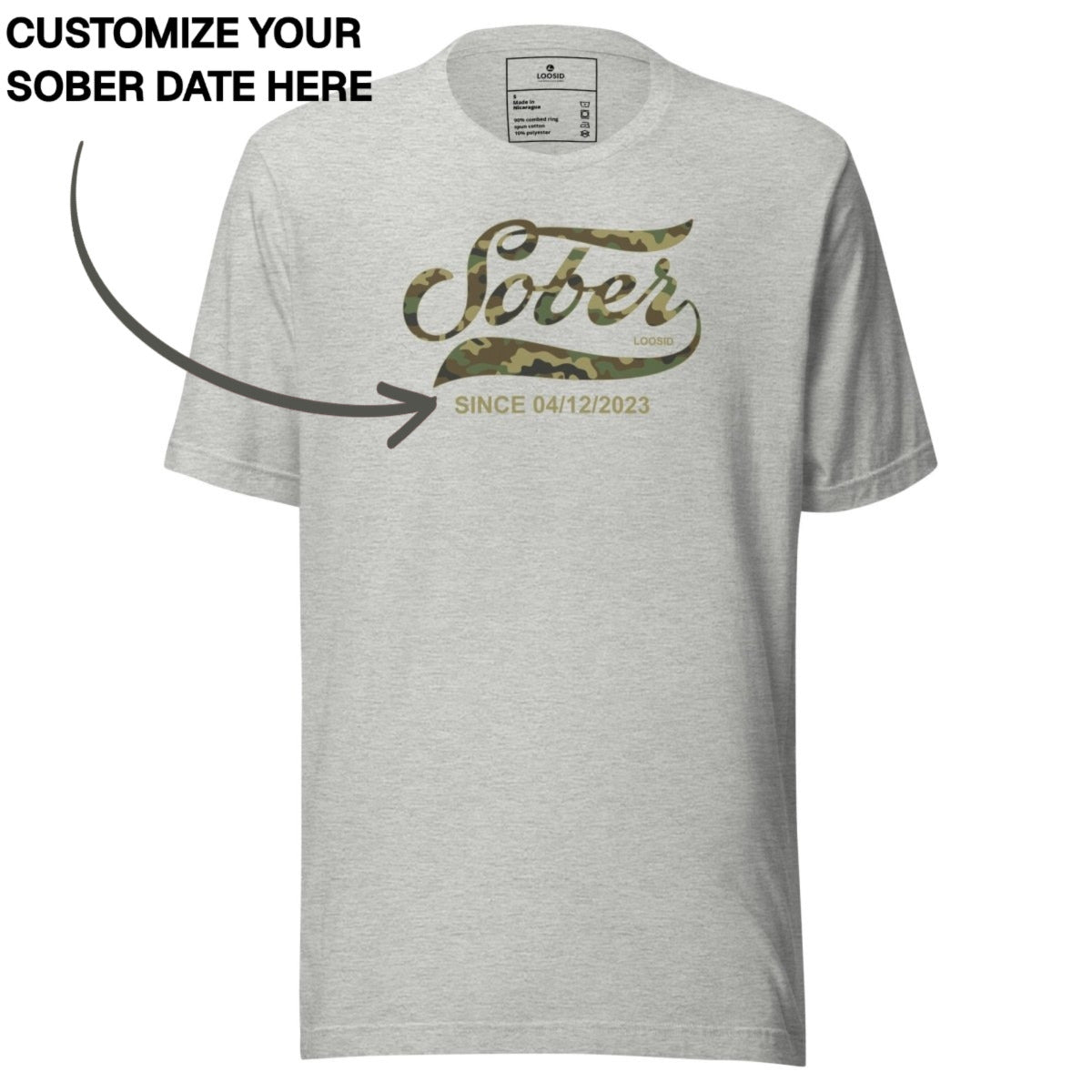 Sober T Shirt | Men's Sober Since Camo